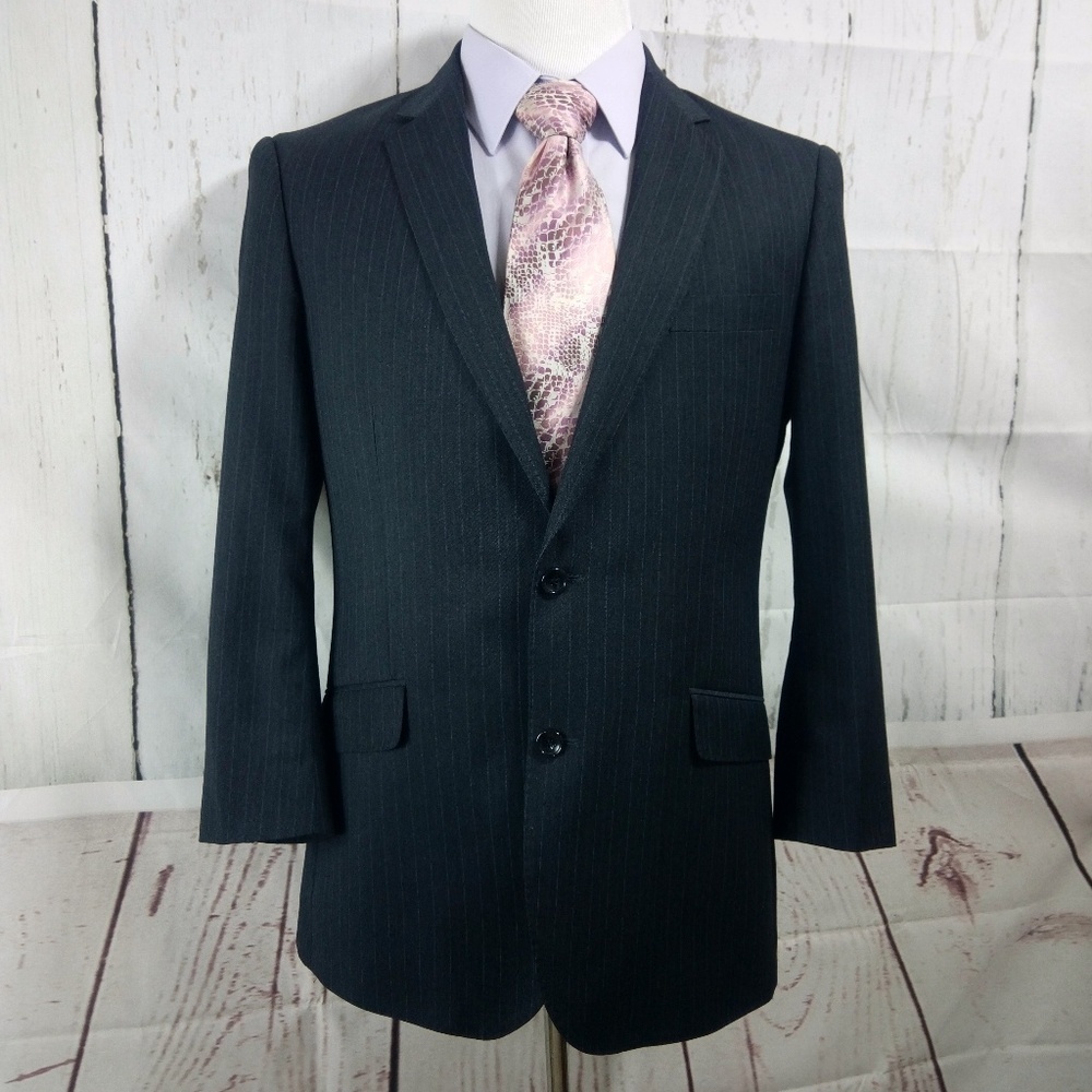 Statement Italian 40R Gray Suit Blazer Sport Coat